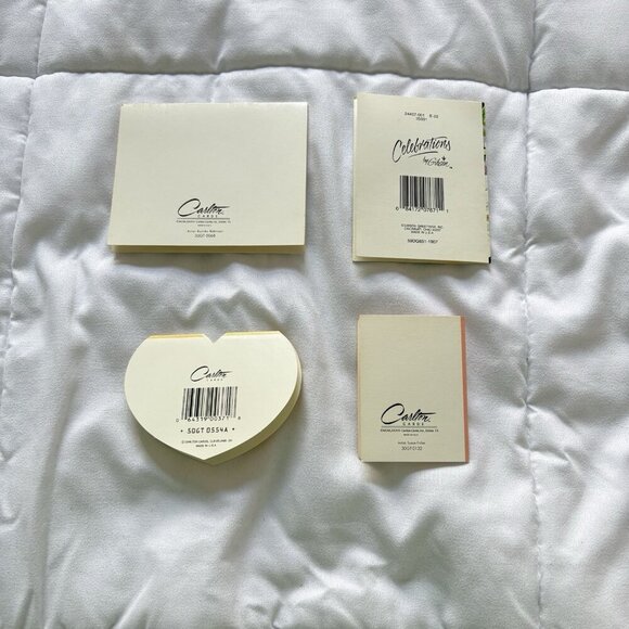 Vintage 80s 90s Flower Floral Lot Of 4 Unused MINI Cards Junk Journal Scrapbook - Picture 3 of 7